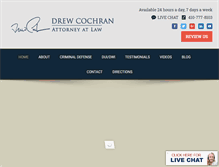 Tablet Screenshot of drewcochranlaw.com